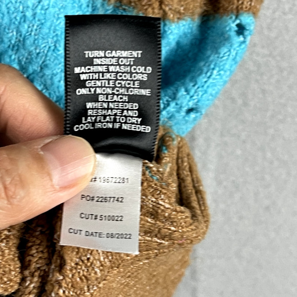 Torrid Henley Sweater Womens 3X Striped Embroidery V Neck Soft Cozy Colorful - Picture 10 of 15